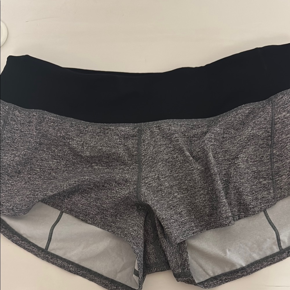 Lululemon Athletica Gray and Black Athletic Shorts